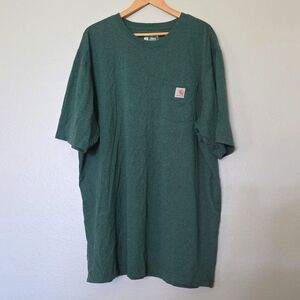 Carhartt Green Heather Short Sleeve Tee Shirt, 2XL Tall, EUC
